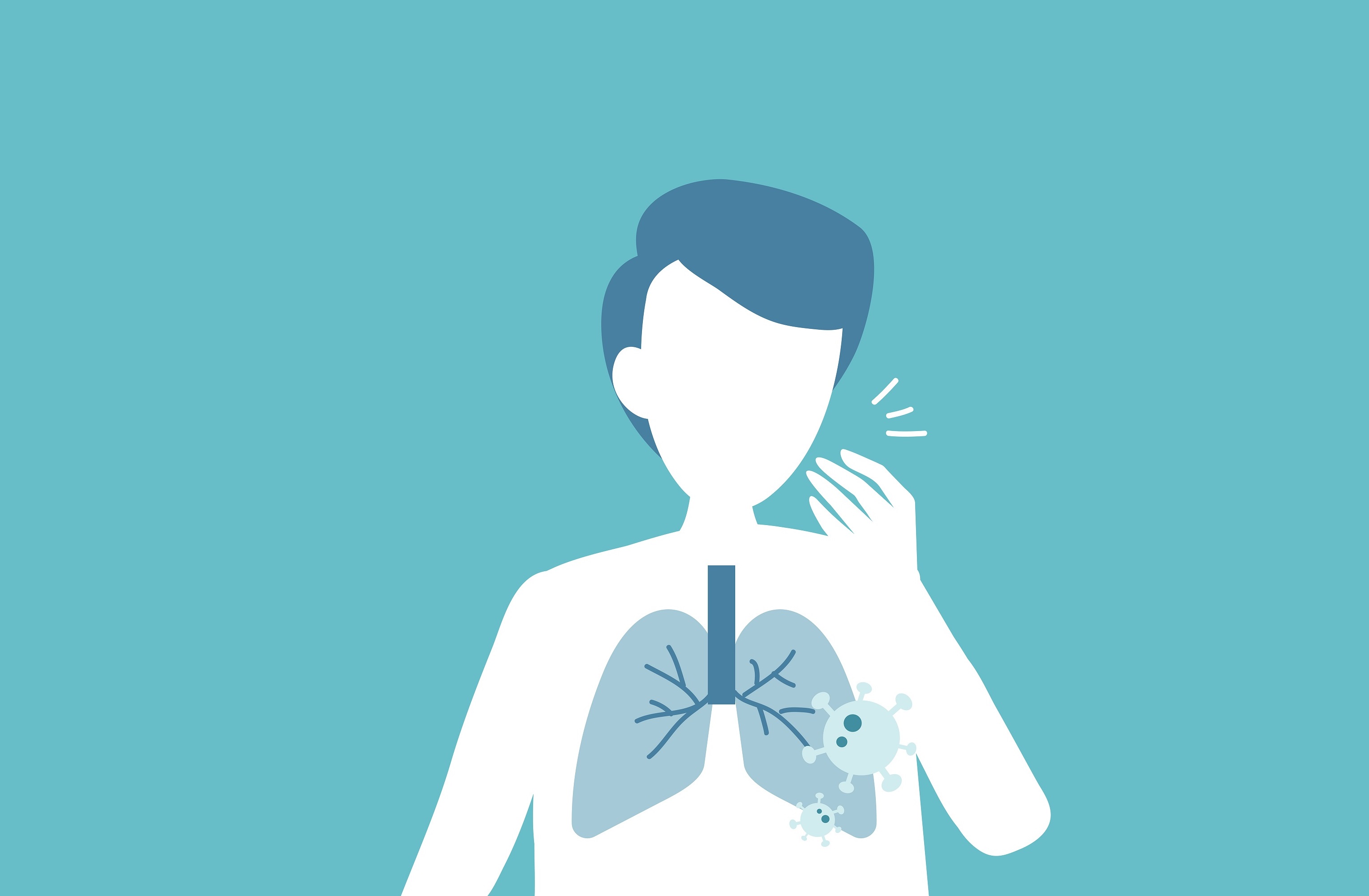 Coughing man with lung damage covid-19 awareness vector Coughing man with lung damage covid-19 awareness vector