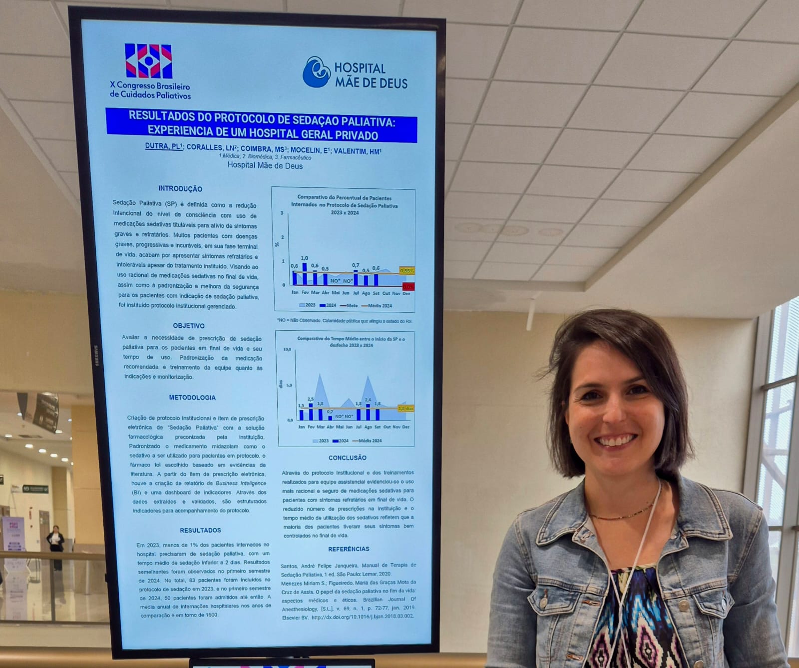 Médica do Mãe de Deus apresenta trabalho em Congresso de Cuidados Paliativos